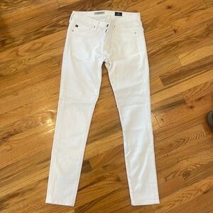 Women’s size 27 AG jeans, white denim, worn only twice
